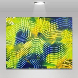 Original RCL Signed Painting Abstract Art Decor 11x14 - "Pavement Wishes"